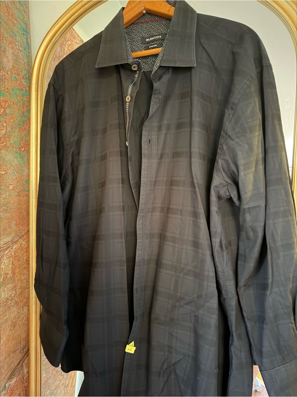 Bugatti Black Lightweight Shirt Jacket with Subtle Check
